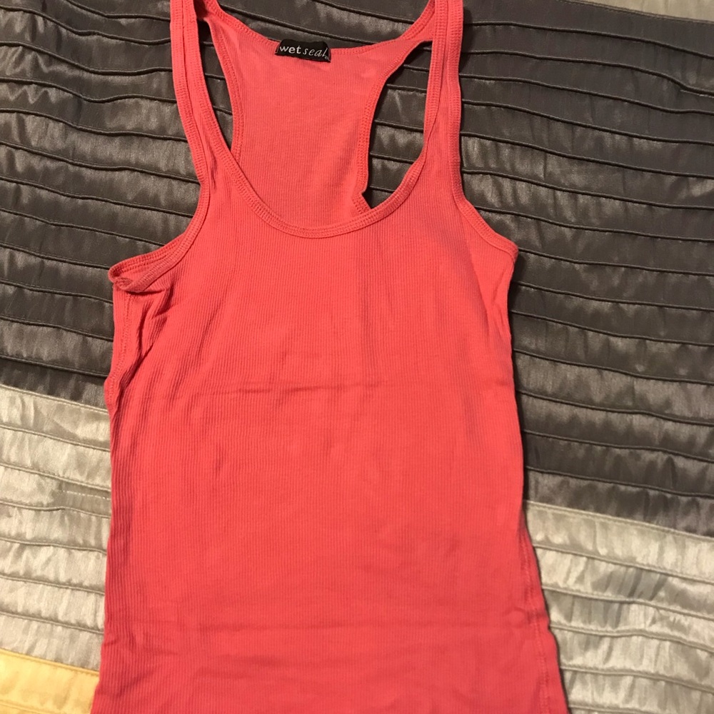 Ribbed Racerback Tank Top.